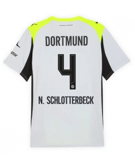 Borussia Dortmund Nico Schlotterbeck #4 Maglia Gara Trasferta Repliche 2025-26 Maniche Corte
